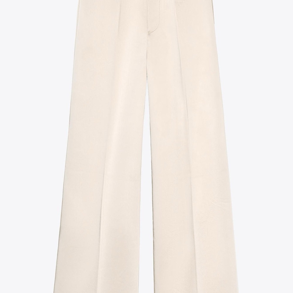 Zara Cream Wide-Leg Pants